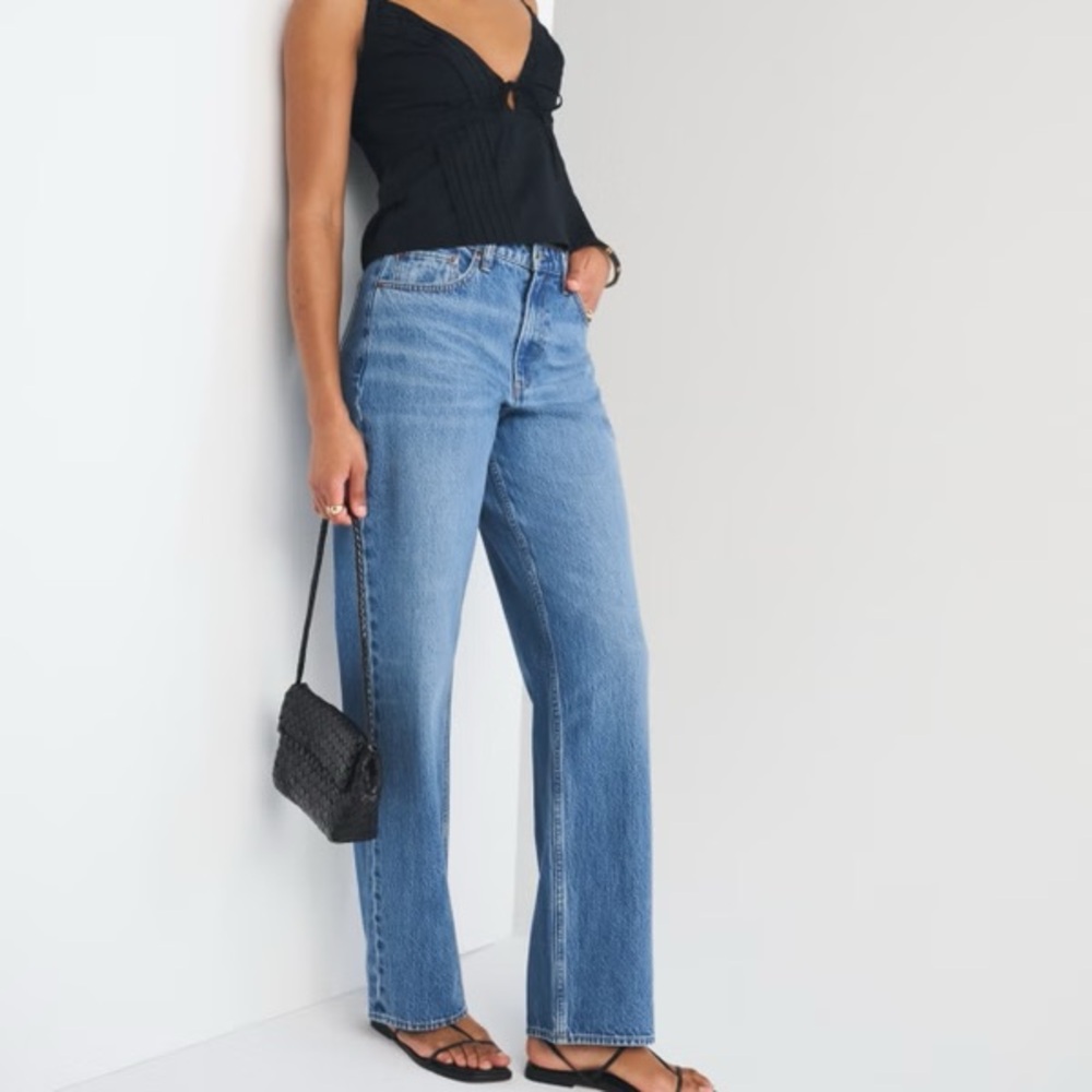 Abercrombie The Loose High Rise Curve Love 12 XLong